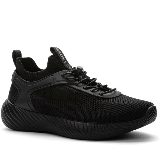 black casual closed sneakers