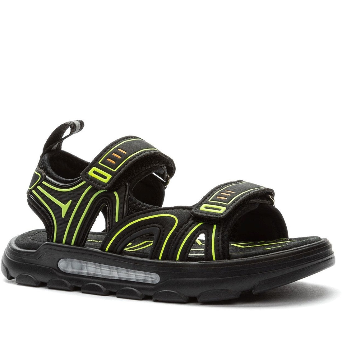 black casual open sandals