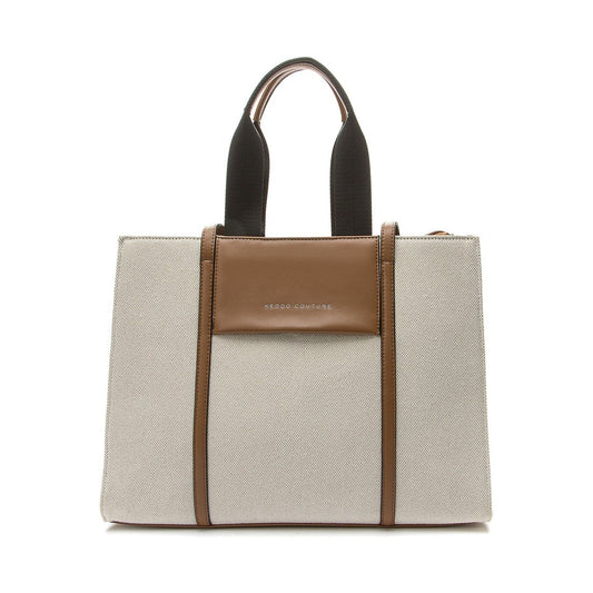 beige casual tote bag