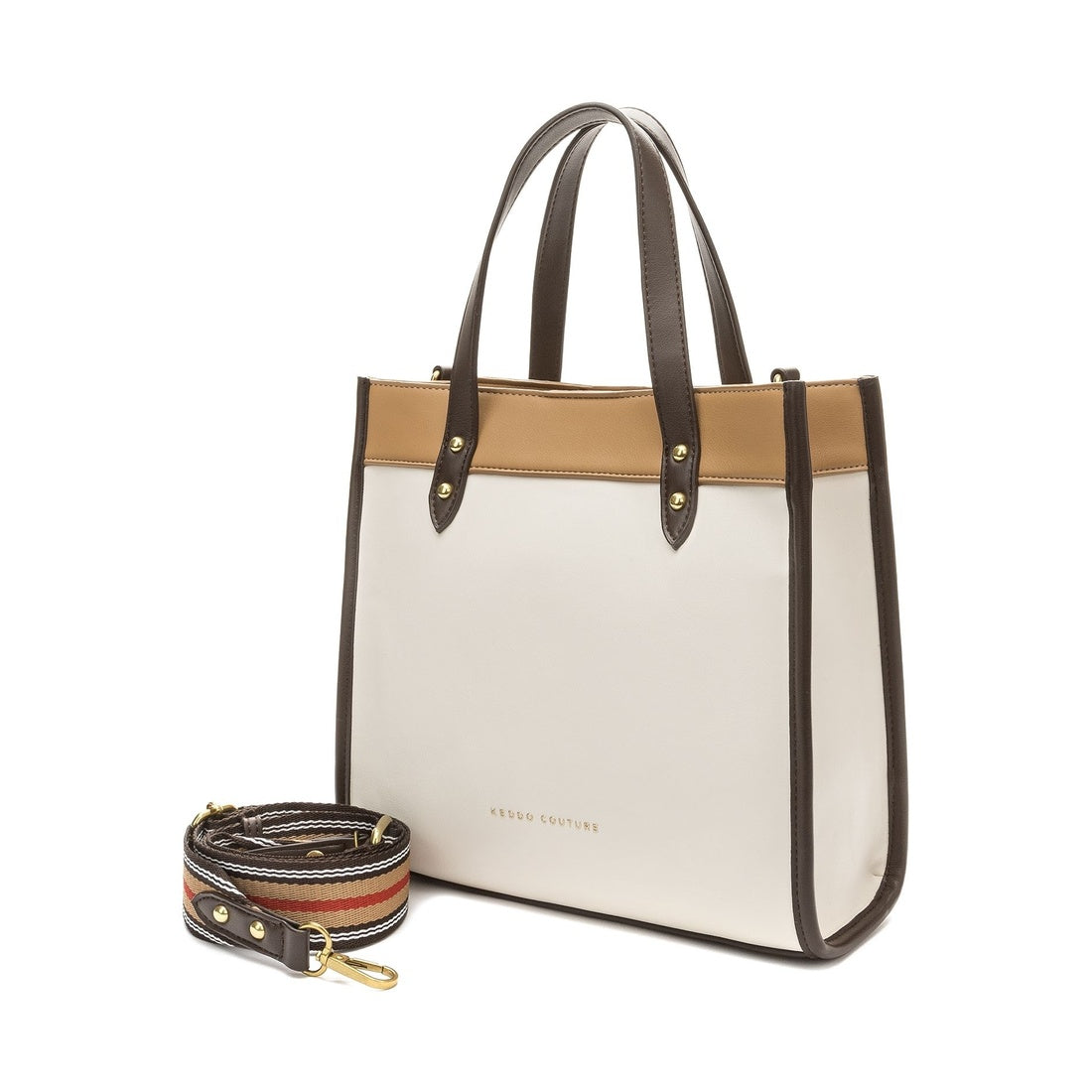 beige casual tote bag