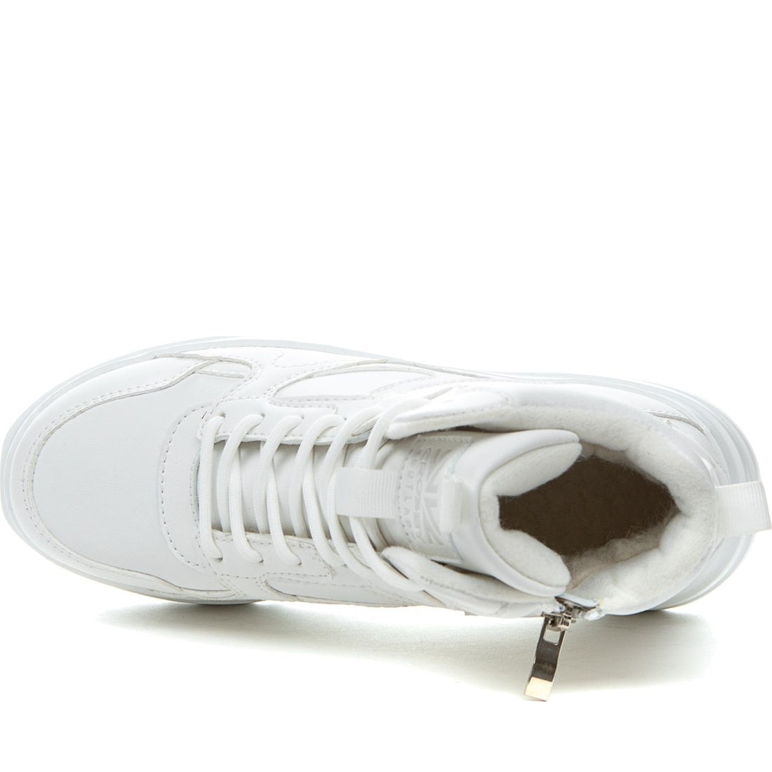 white casual closed booties