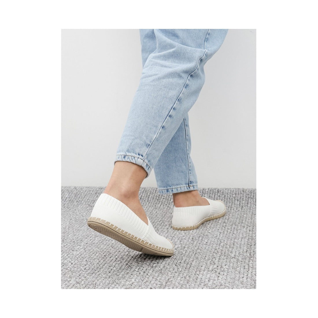 white casual closed espadrilles
