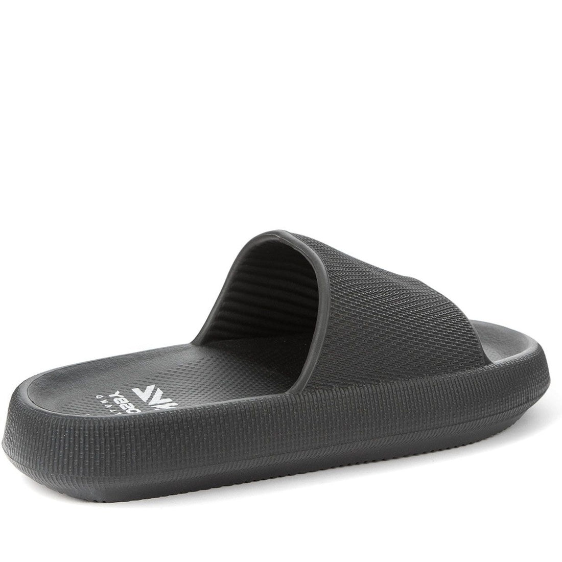 black casual open slippers