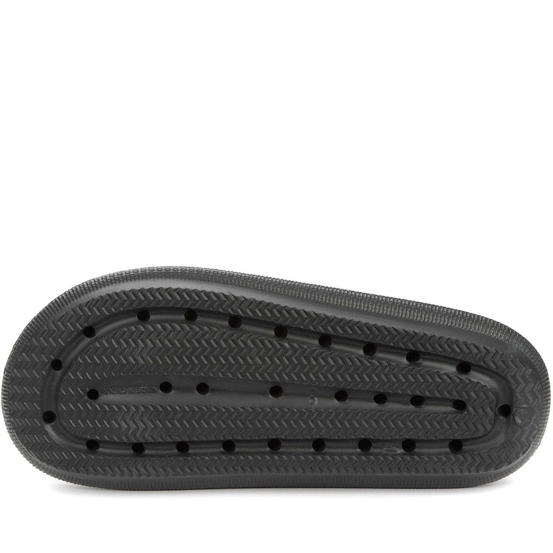 black casual open slippers