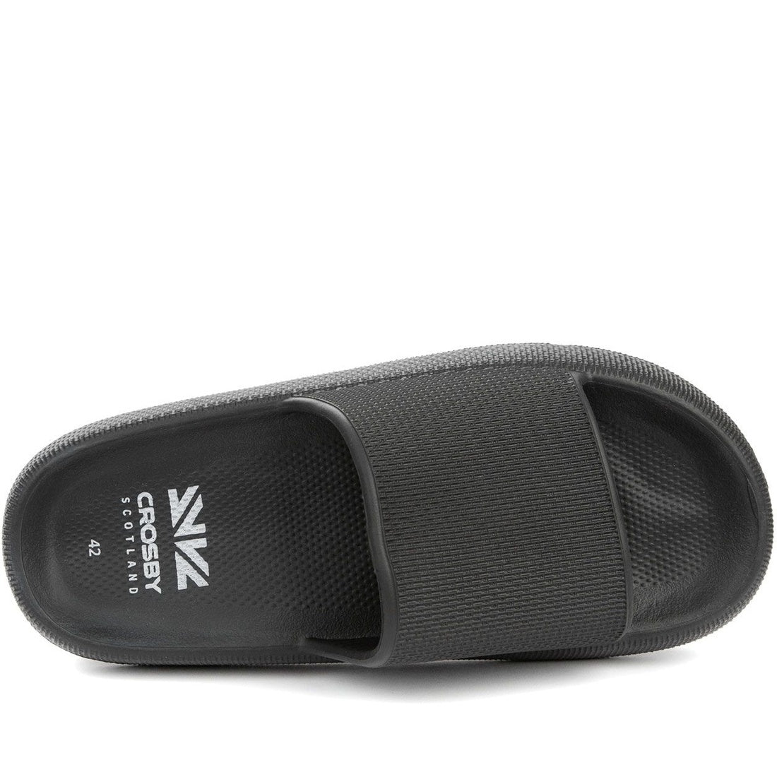 black casual open slippers