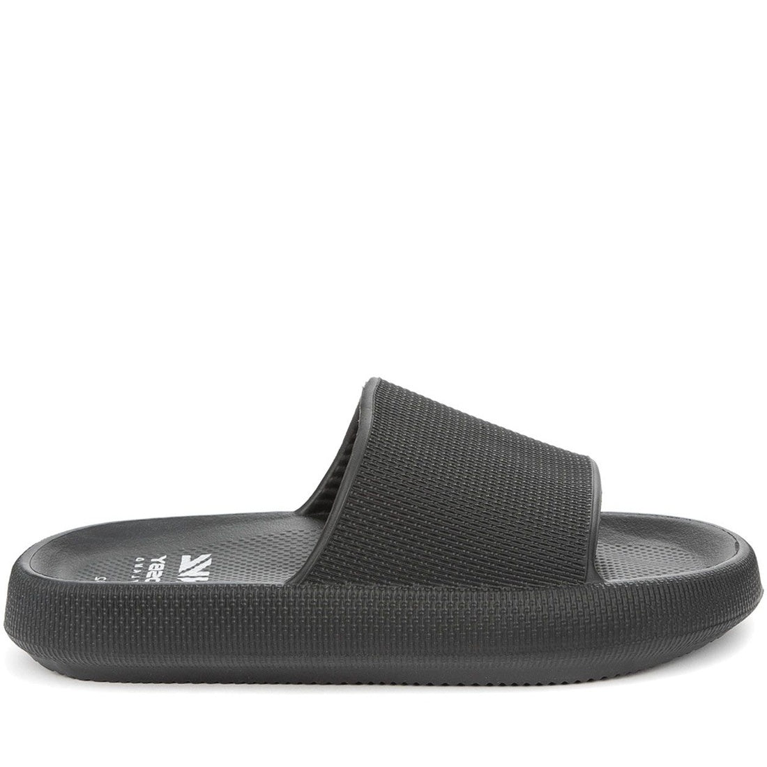 black casual open slippers