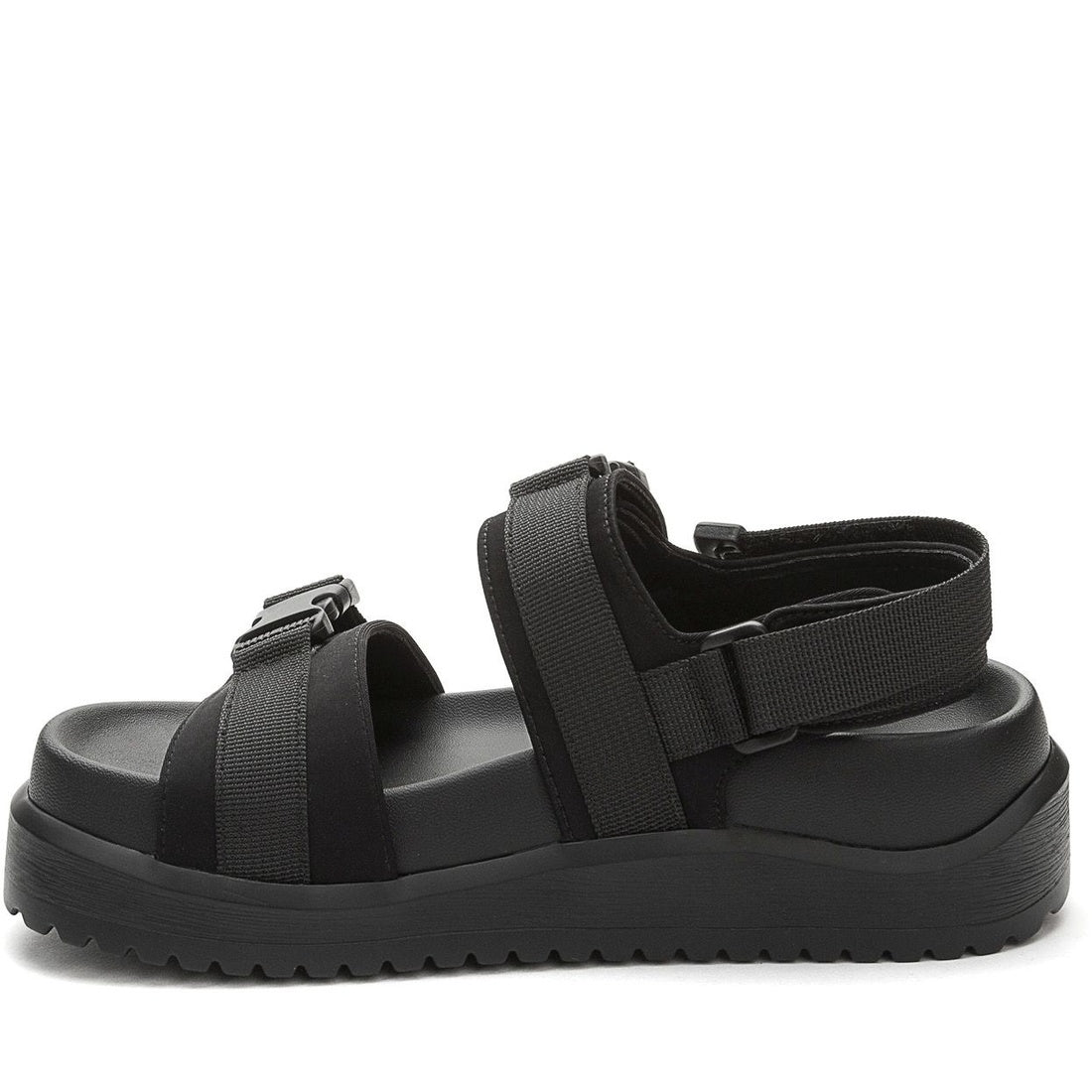 black casual open sandals