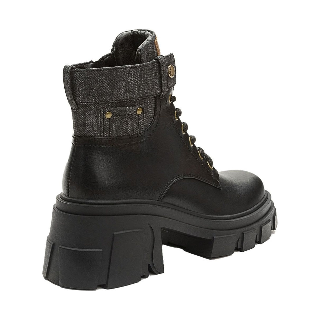 black casual closed booties