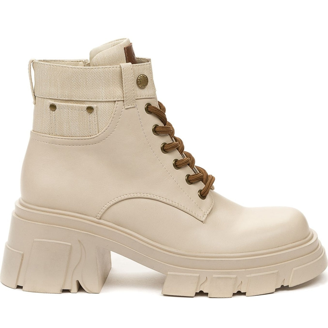 beige casual closed booties