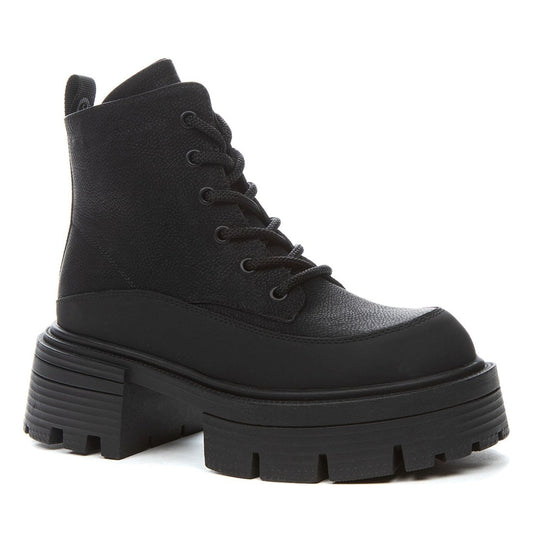 black casual closed booties