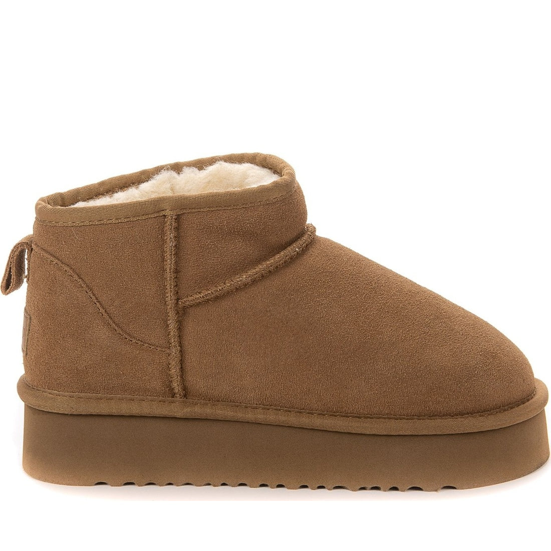 brown casual closed booties