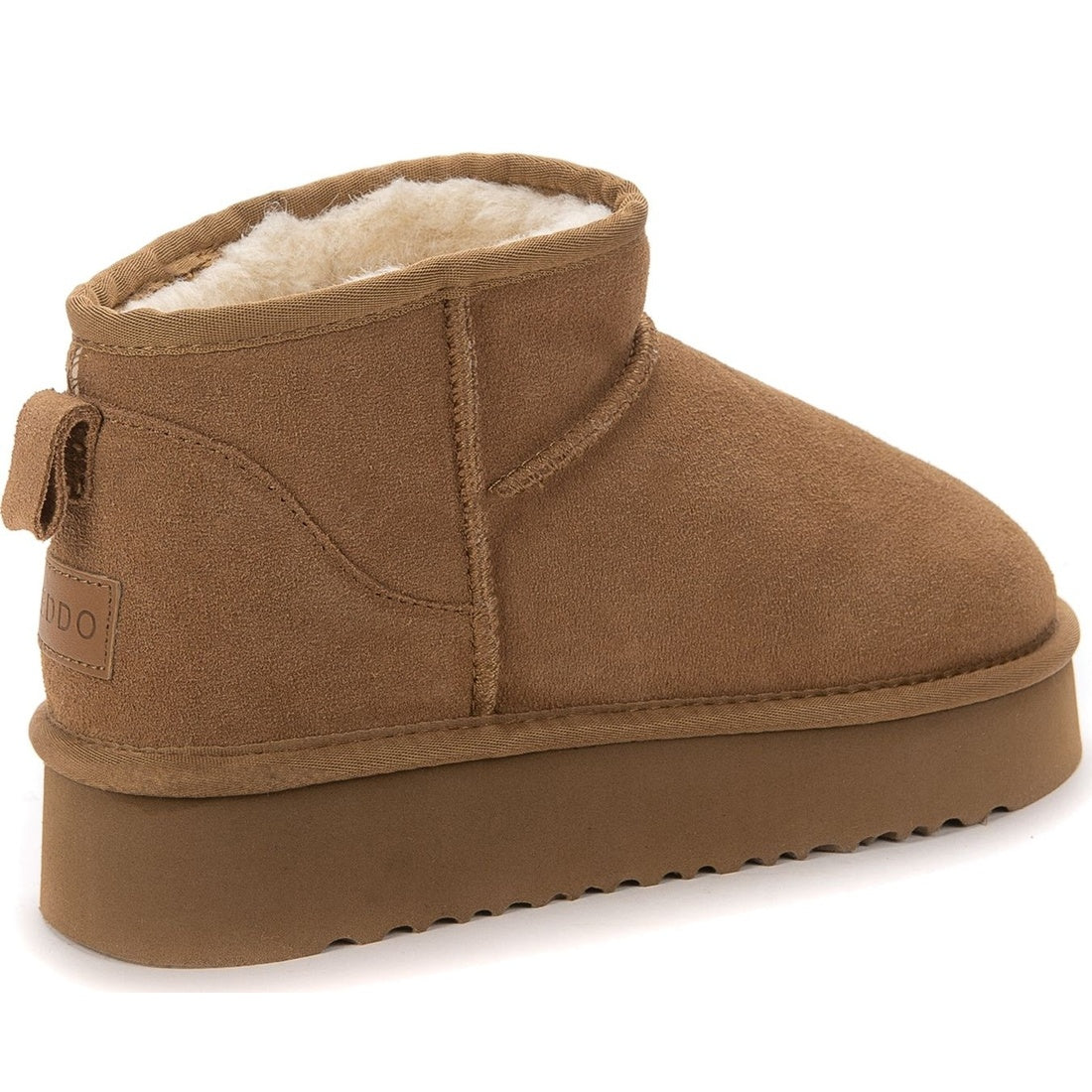 brown casual closed booties