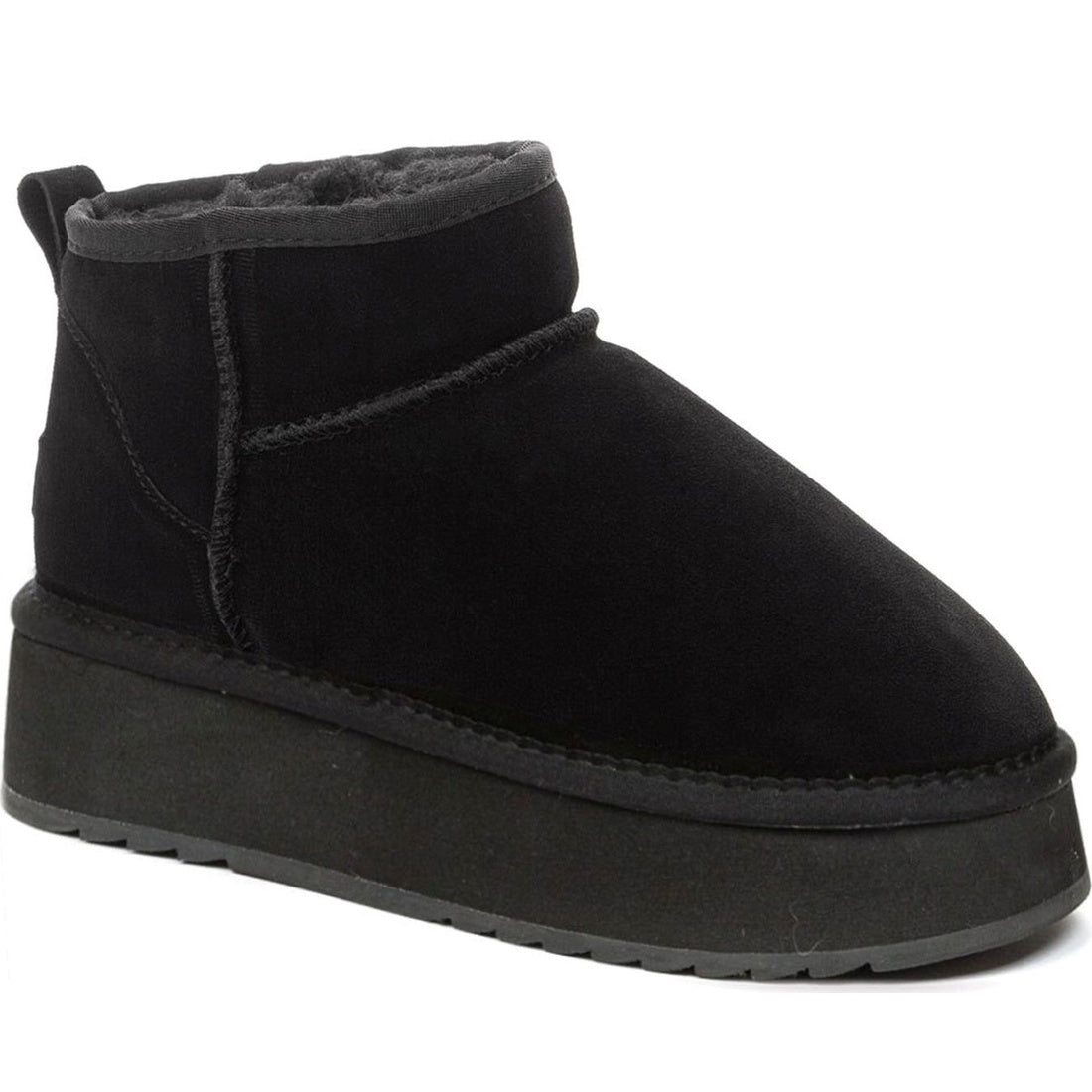 black casual closed booties