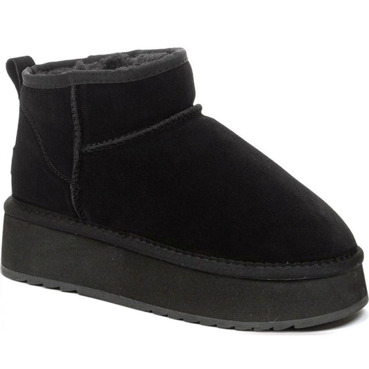 black casual closed booties