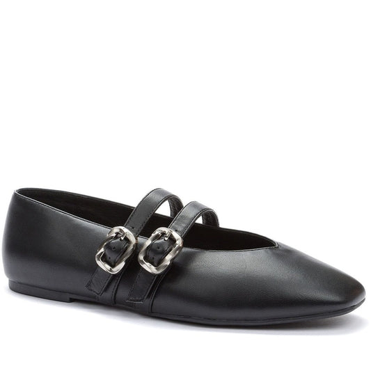 black elegant closed ballerinas
