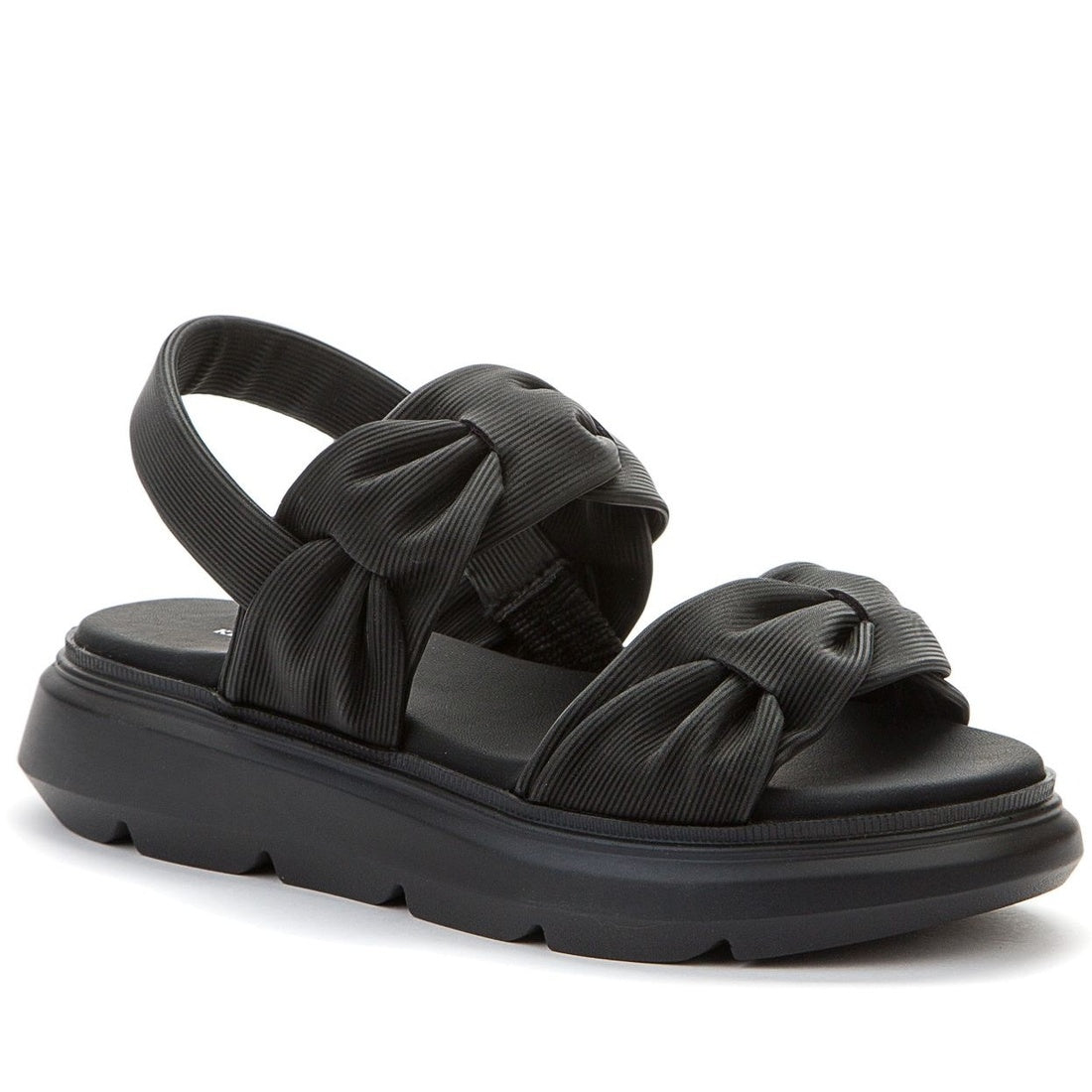 black casual open sandals