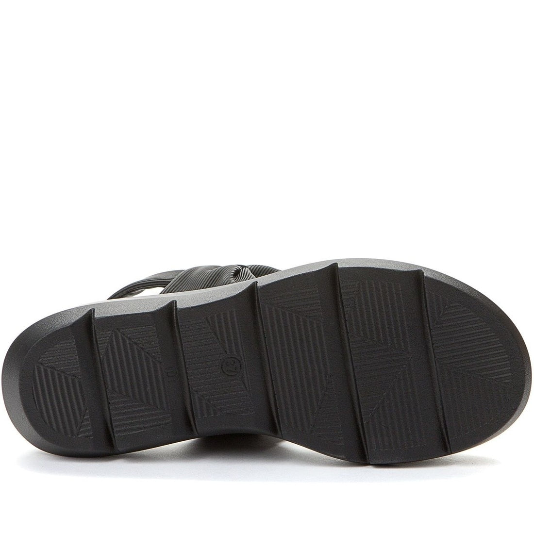 black casual open sandals