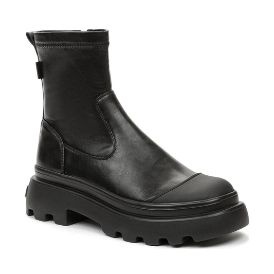 black casual closed booties