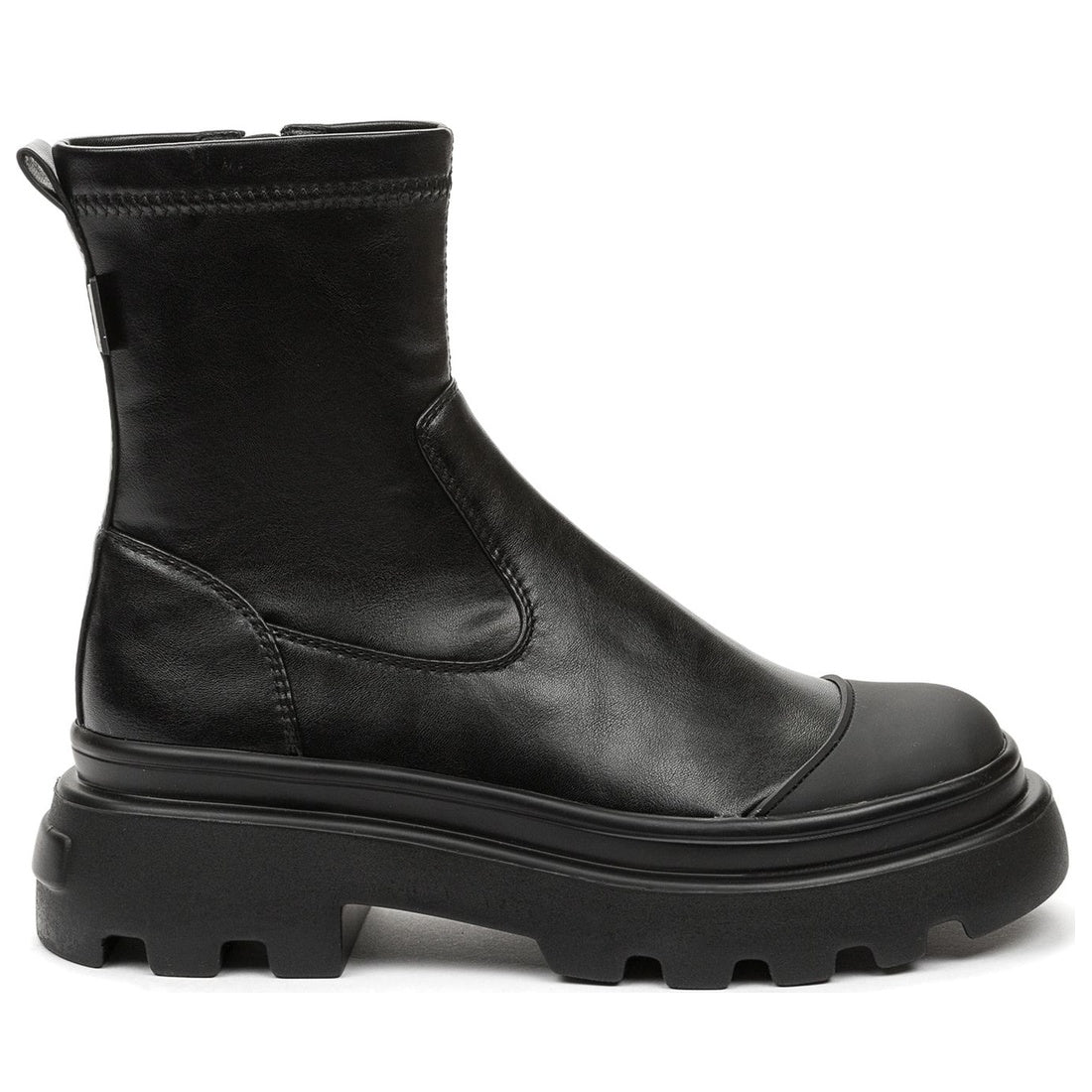 black casual closed booties