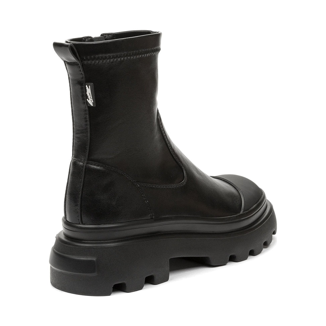 black casual closed booties