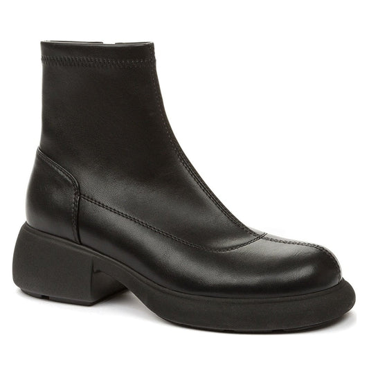 black casual closed booties