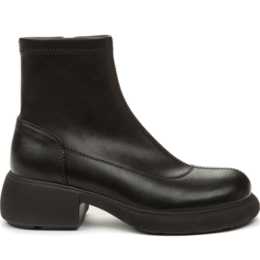 black casual closed booties