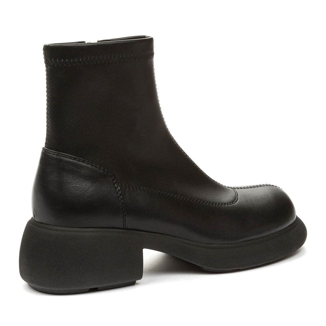 black casual closed booties