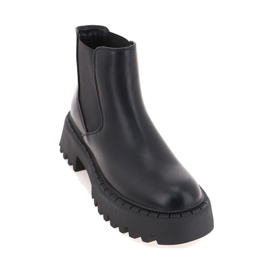 black casual closed booties