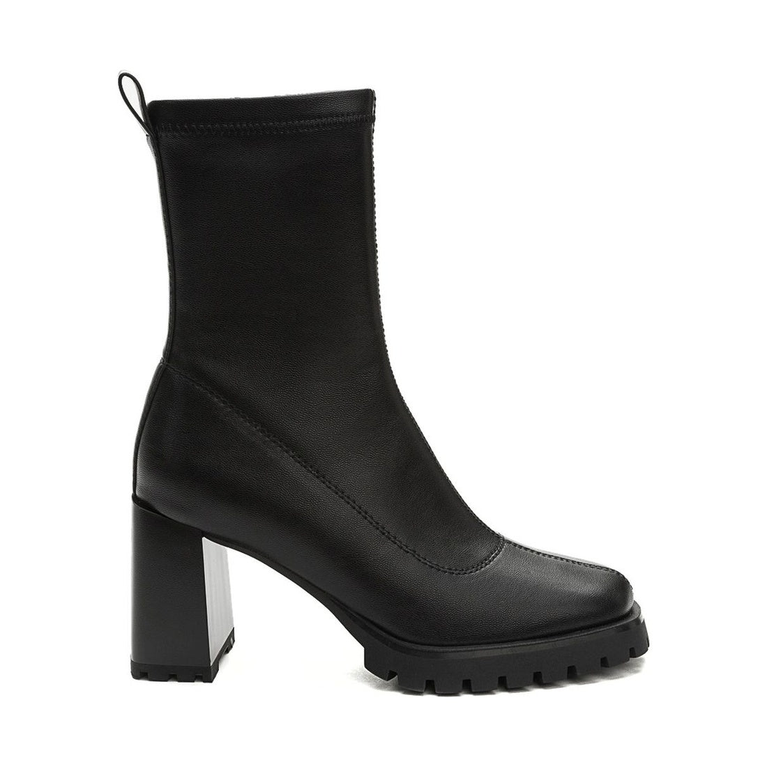 black casual closed booties