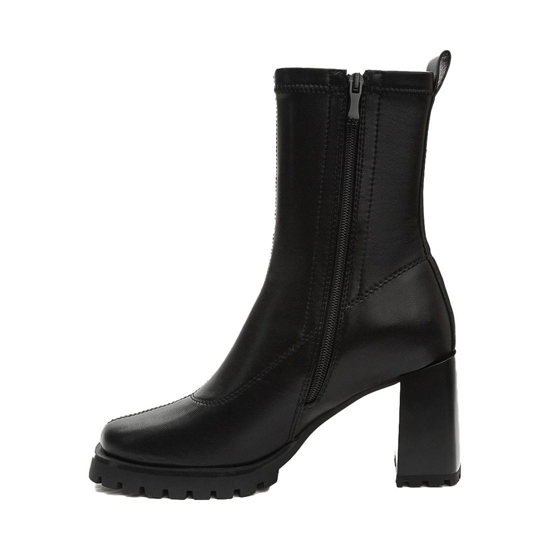 black casual closed booties