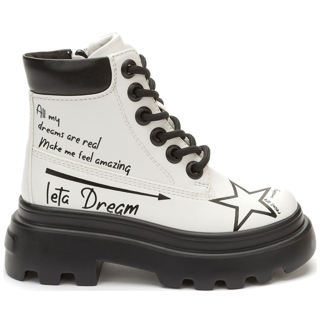 white casual closed booties