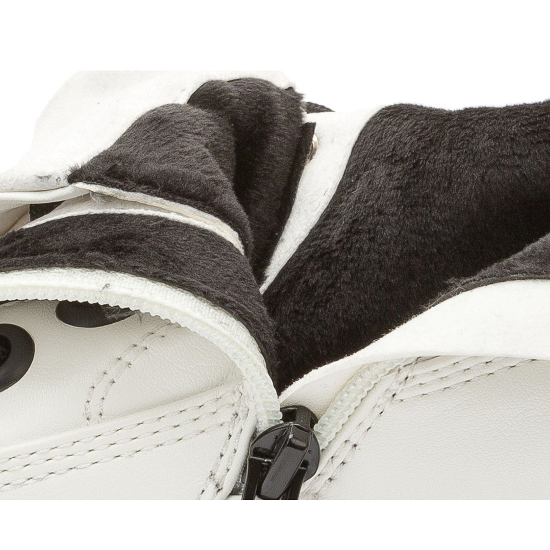 white casual closed booties