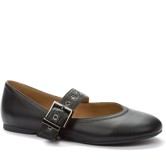 black casual closed ballerinas