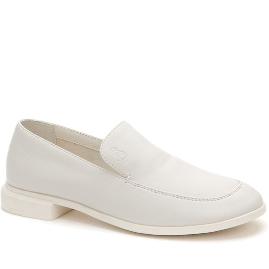 white casual closed loafers