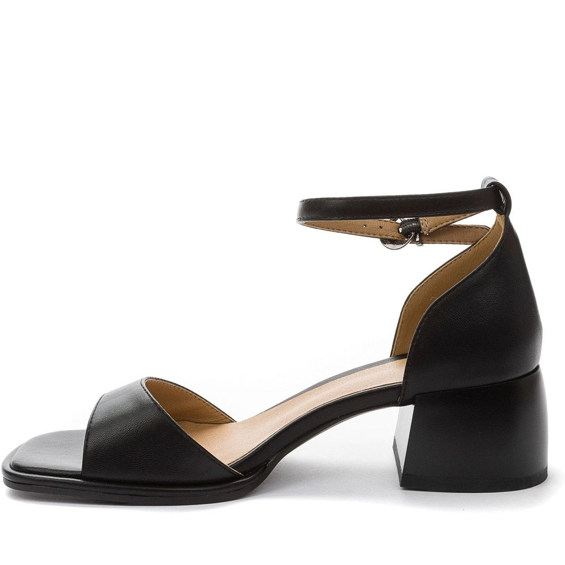 black elegant part-open pumps