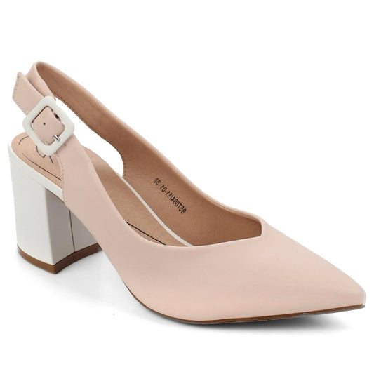 pink elegant part-open pumps