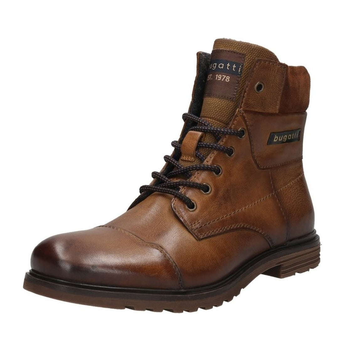 brown casual closed booties