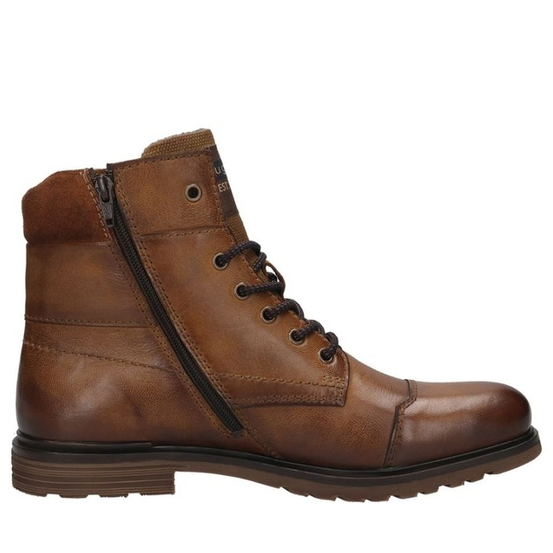 brown casual closed booties