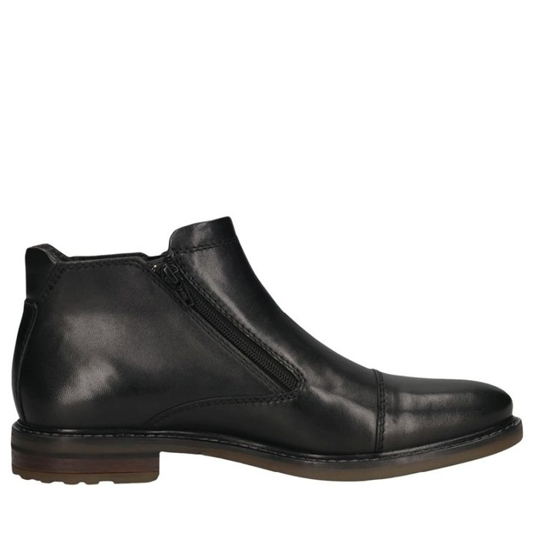 black casual closed booties