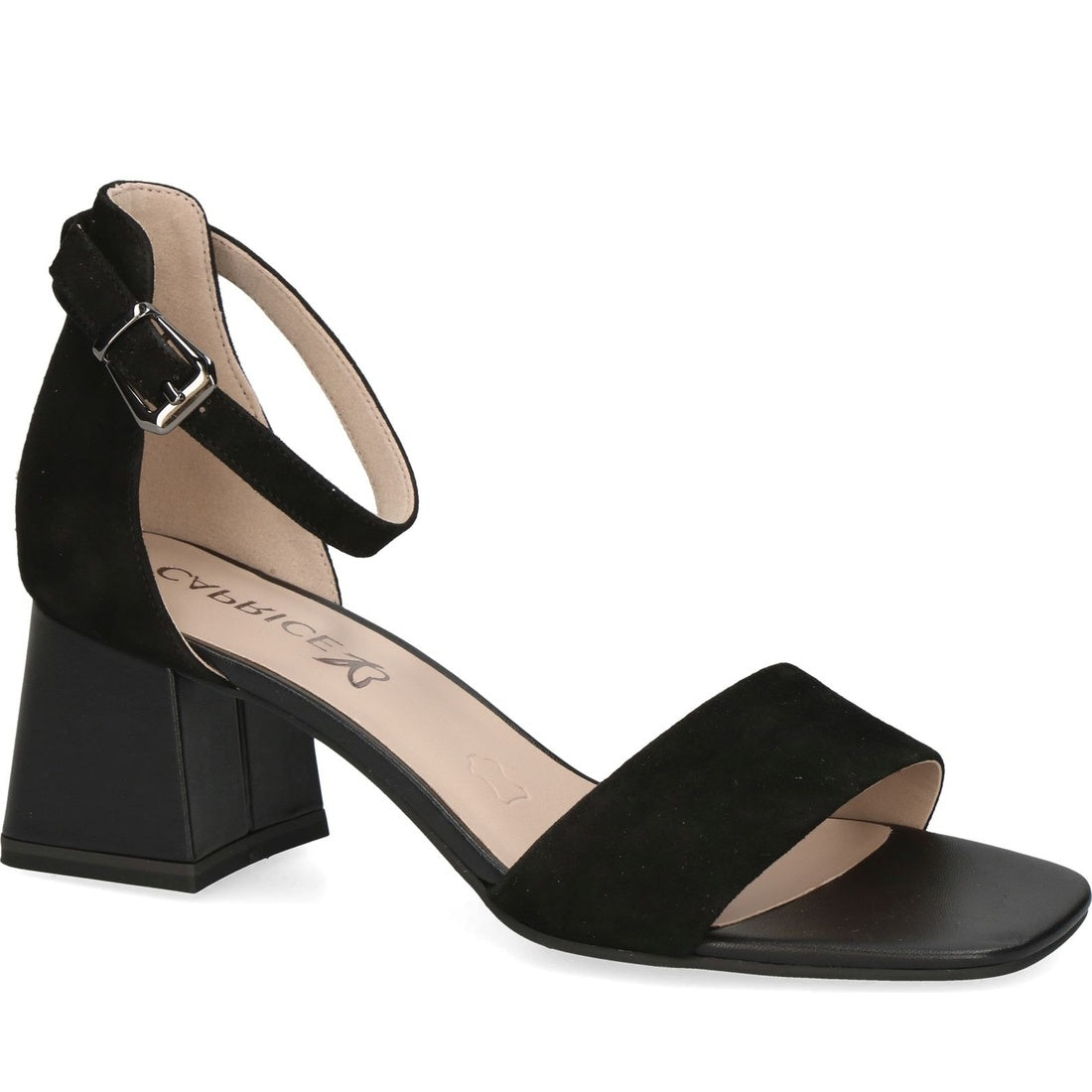 black elegant open sandals