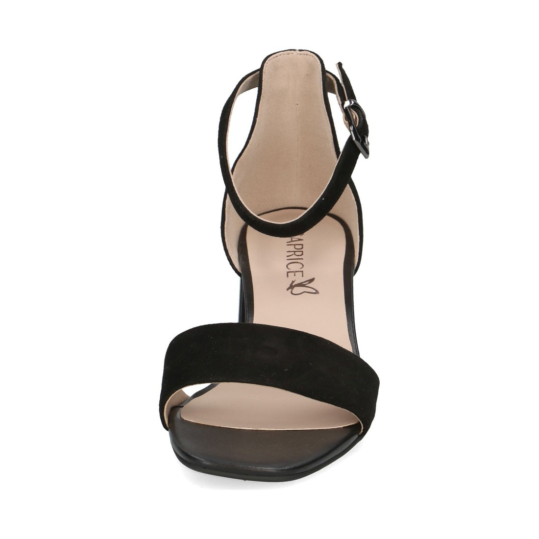 black elegant open sandals