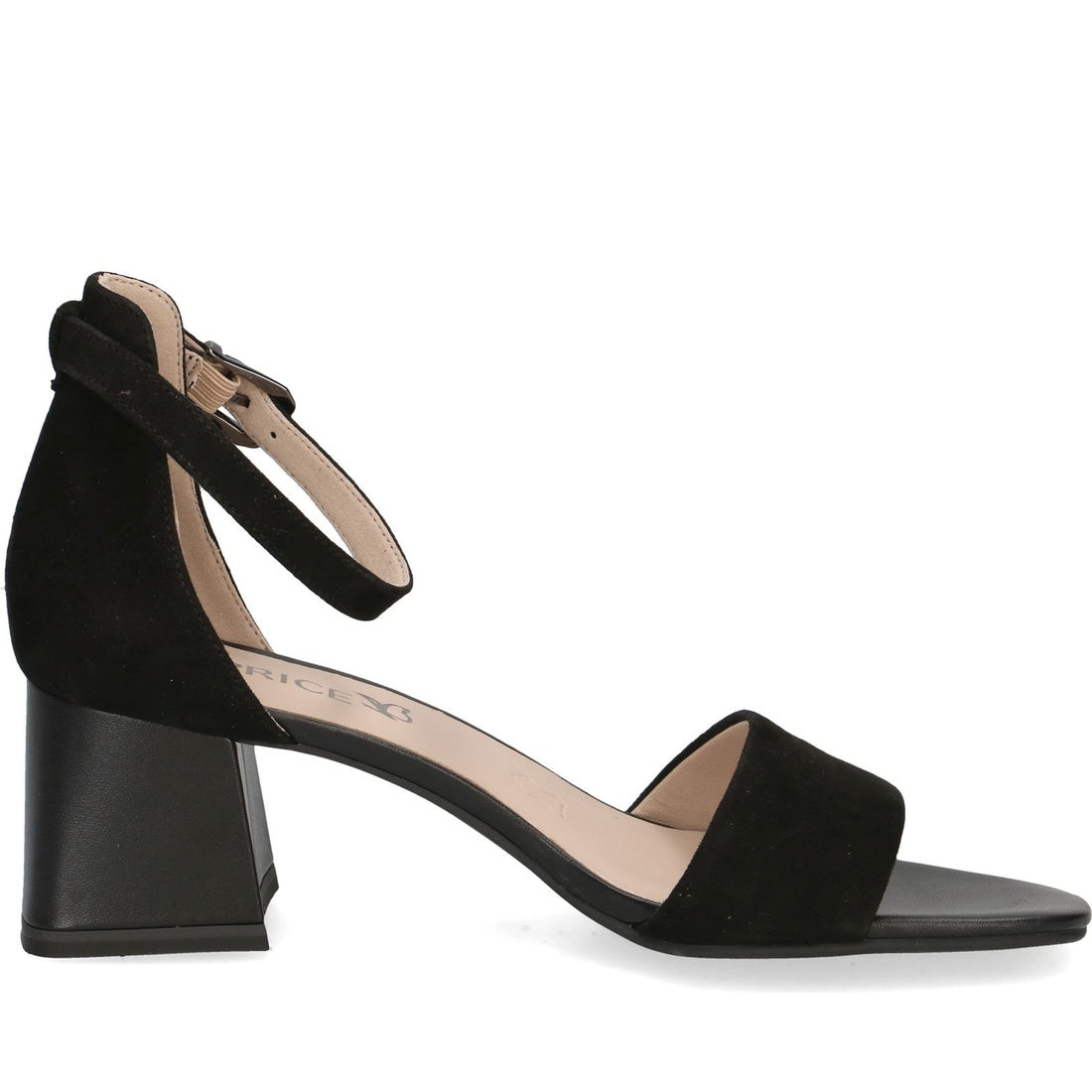 black elegant open sandals