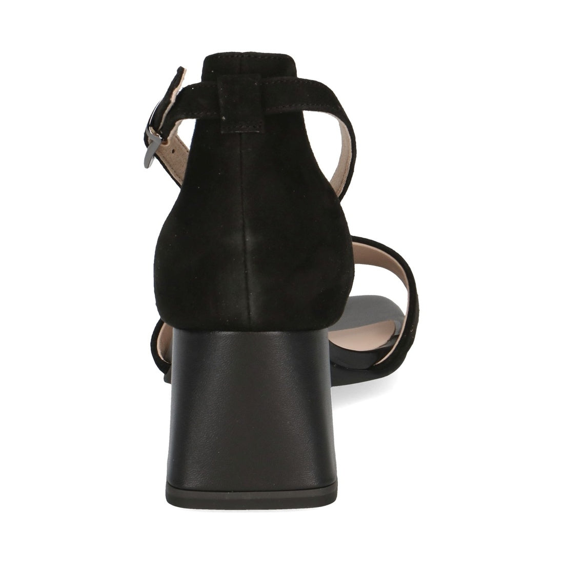 black elegant open sandals