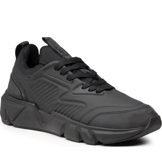 low top lace up leisure black