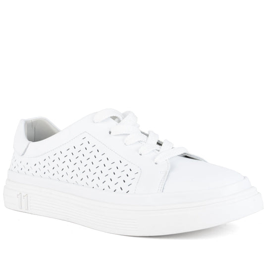 white casual closed leisure shoes