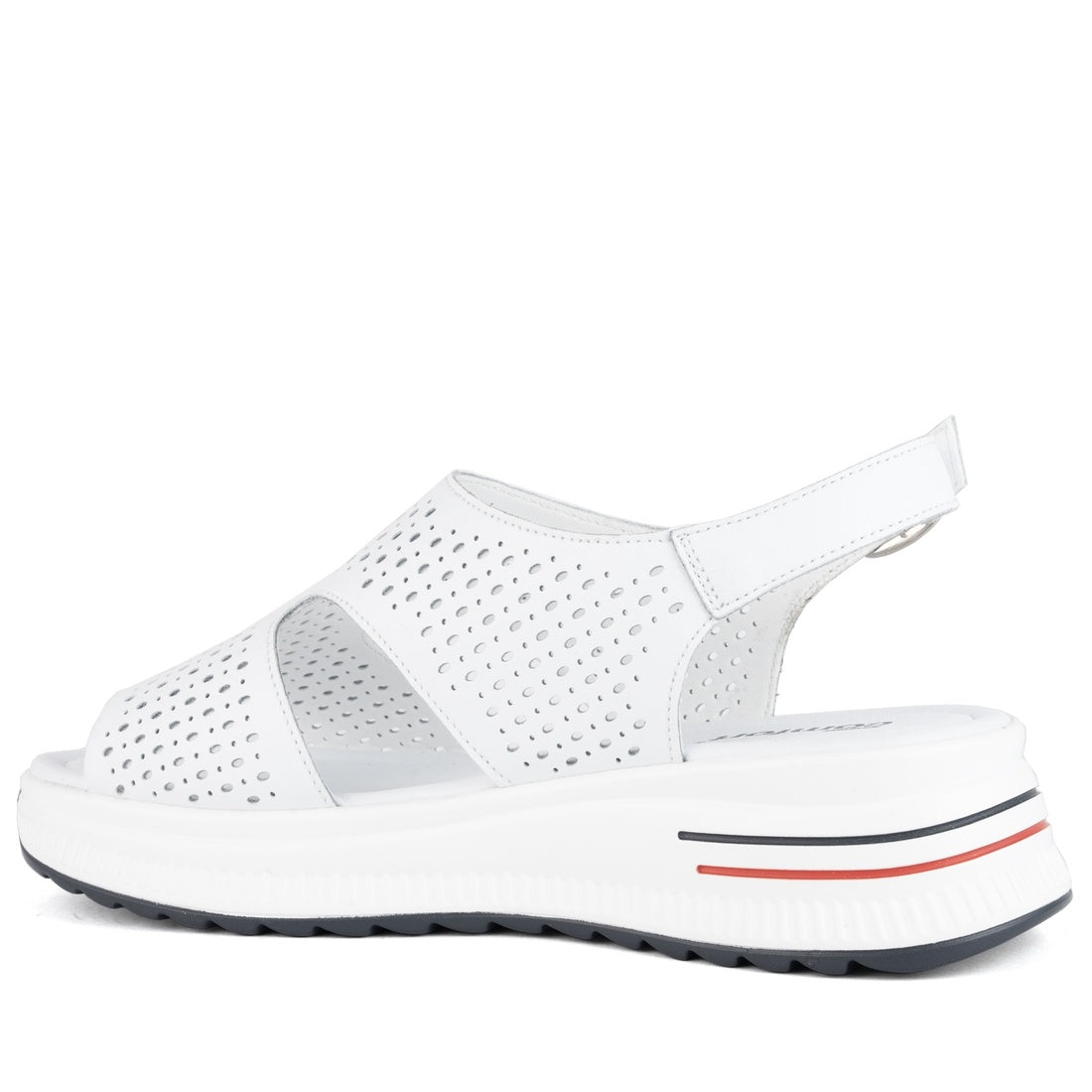 white casual open sandals