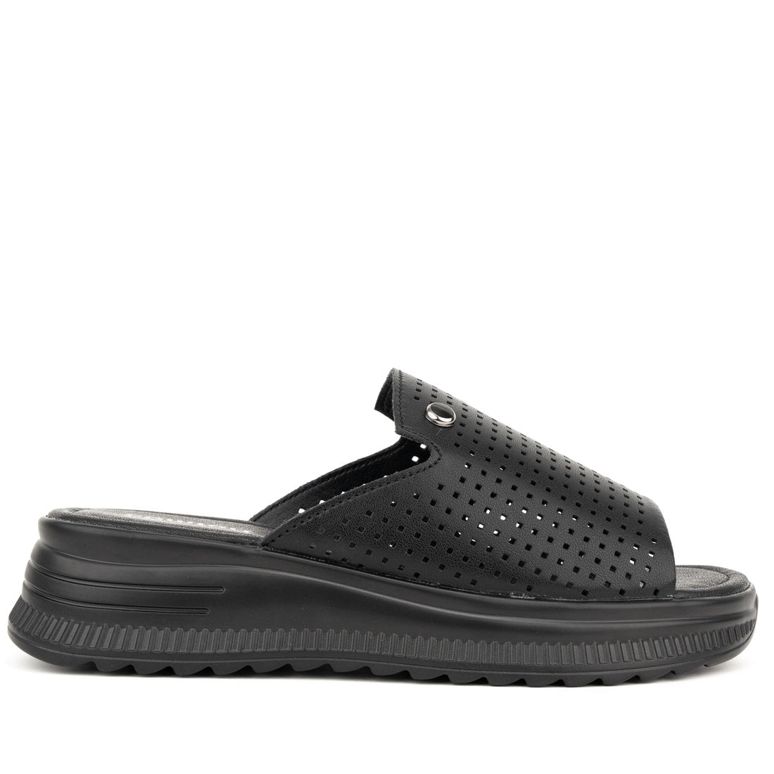 black casual open sandals