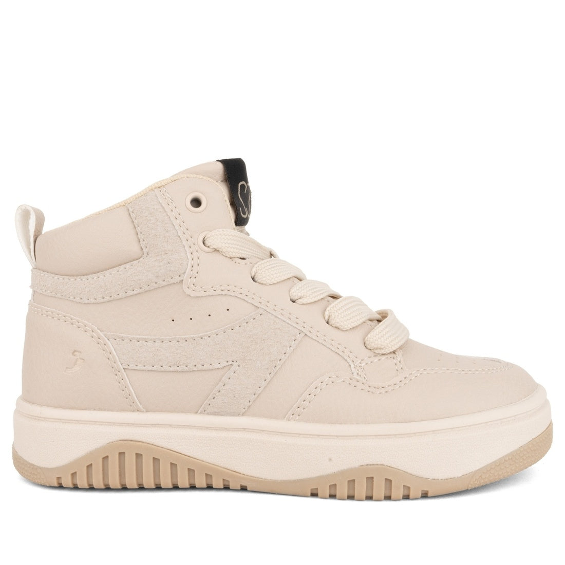 girls kids sneakers high beige