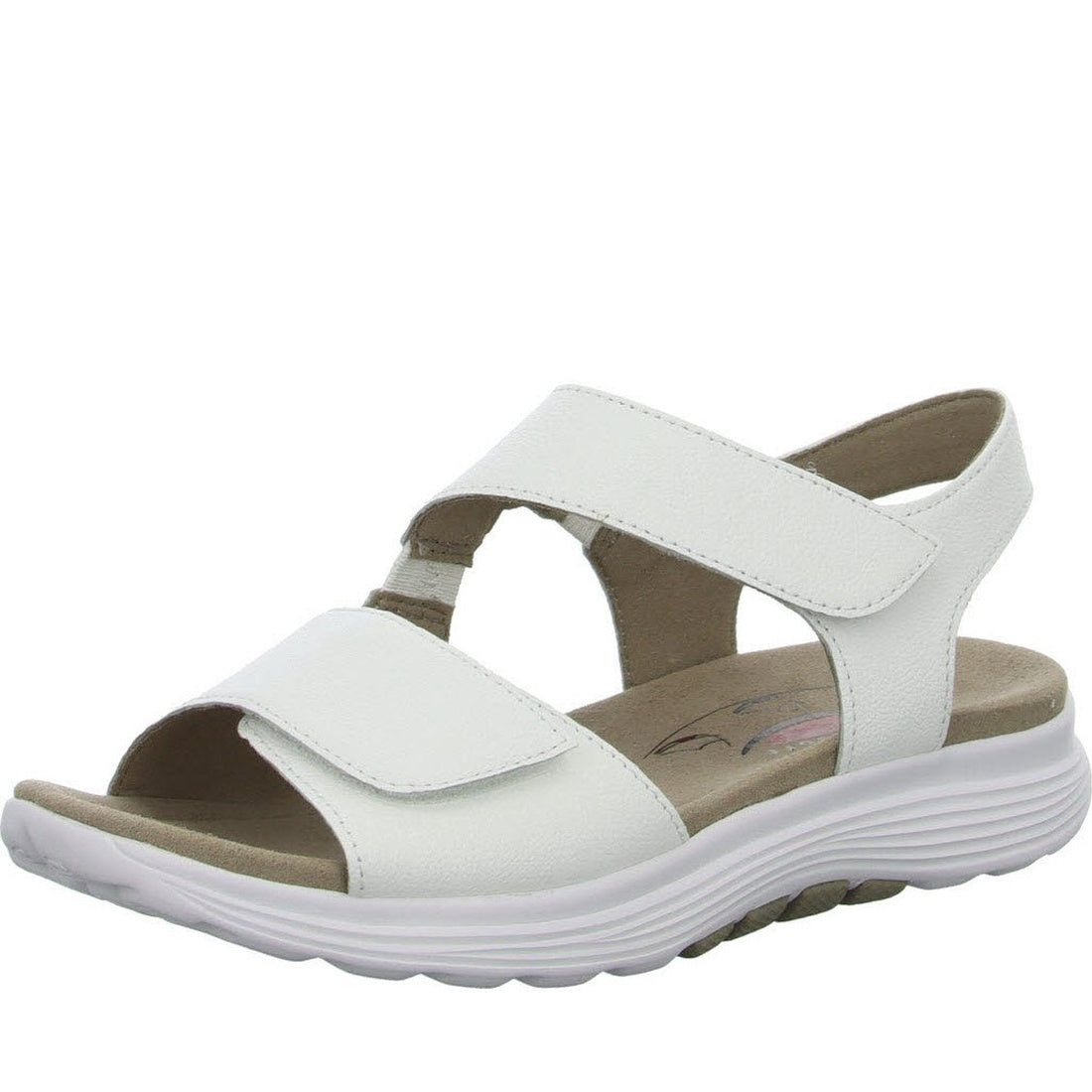 white casual open sandals