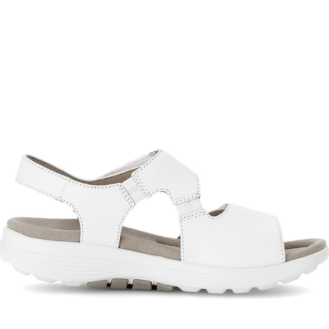white casual open sandals